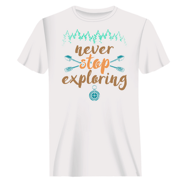 Never Stop Exploring T-Shirt for Men